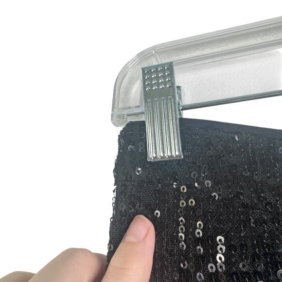 Camila Coelho Calvin Matching Set Strapless Crop Top & Pants Sequin Black Small - Picture 10 of 15